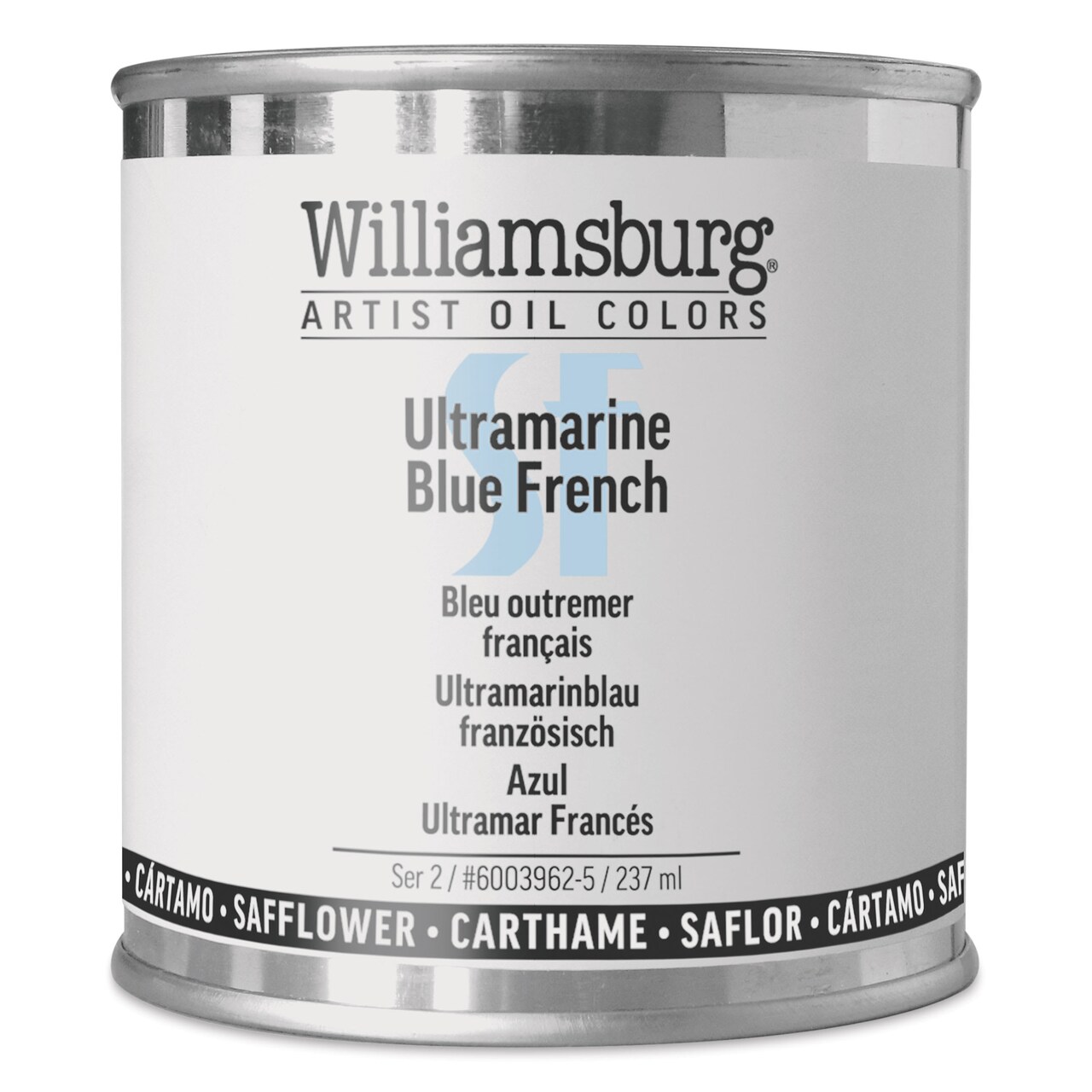 Williamsburg Handmade Safflower Oil Color - Ultramarine Blue French, 8 oz can